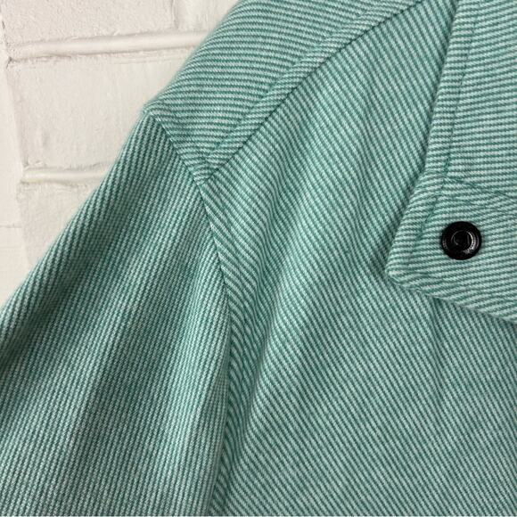 Lands’ End Teal Aqua Knit Snap Front Lightweight Jacket Size 1X - Picture 7 of 11